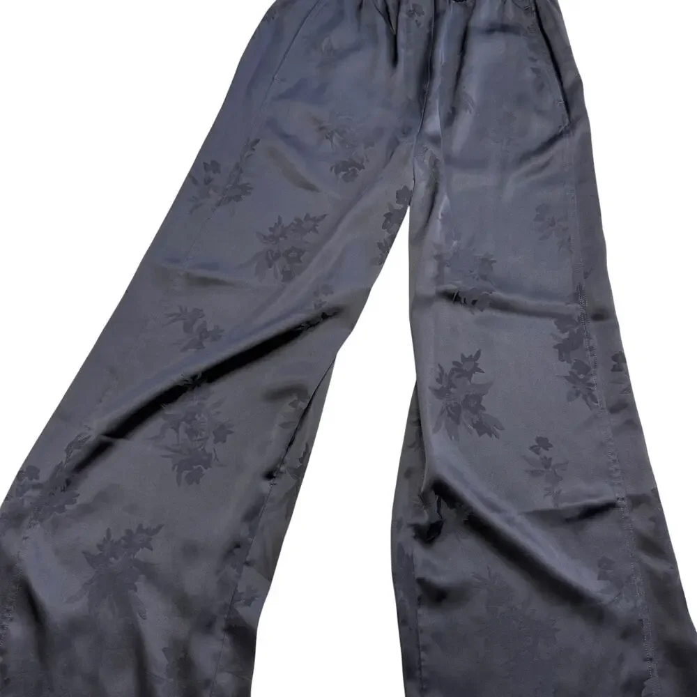 GANNI Black Satin Jacquard Pants XS / 2 - Picture 11 of 16